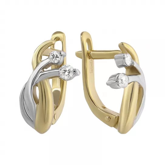 Серьги с бриллиантами из золота