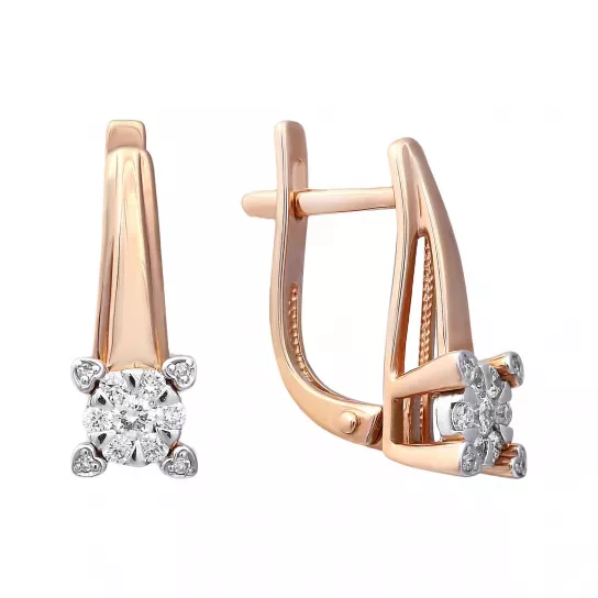 Серьги с бриллиантами из золота