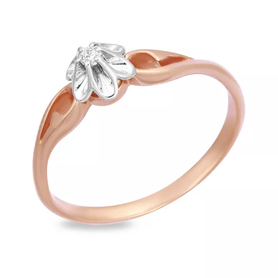 Кольцо с бриллиантами из золота