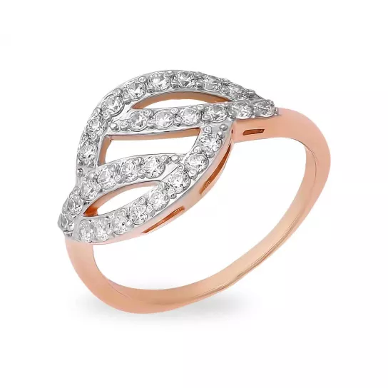 Кольцо с фианитом из золота