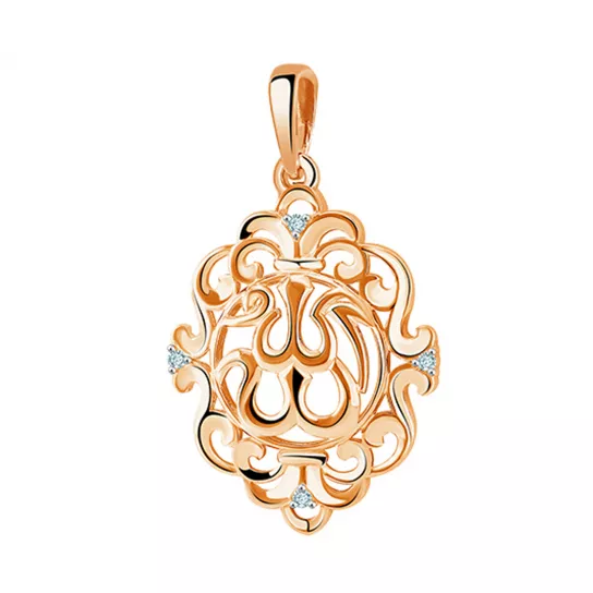 Подвеска с фианитом из золота