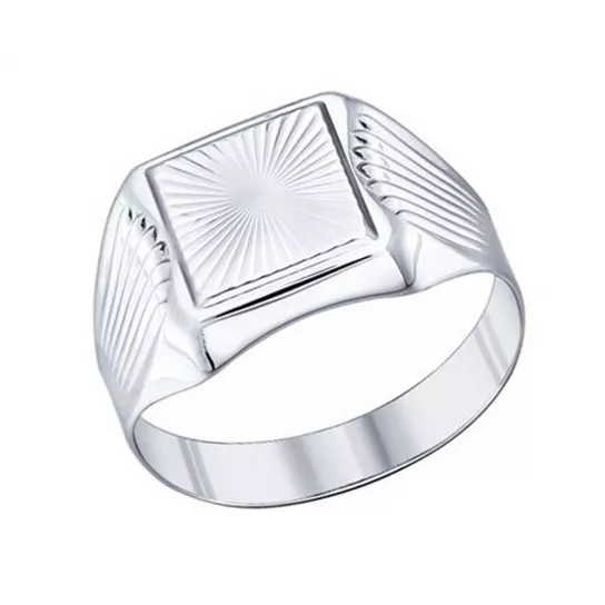 Кольцо-печатка из серебра