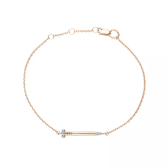 Браслет с фианитом из золота