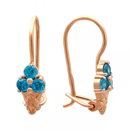 Серьги детские из золота