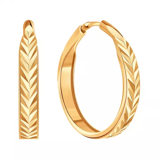 Серьги-конго из золота