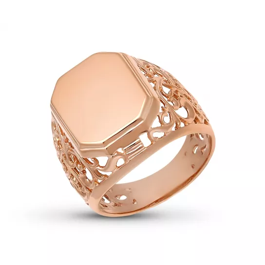 Кольцо-печатка из золота