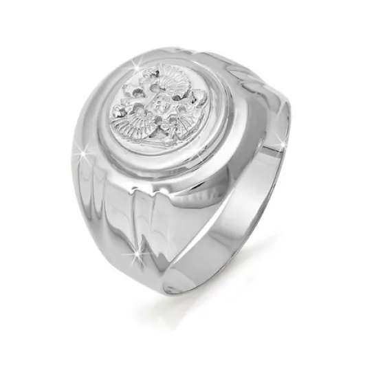 Кольцо-печатка из серебра