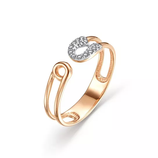 Кольцо с фианитом из золота