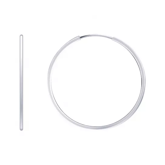 Серьги-конго из серебра