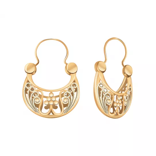 Серьги-калачи из золота