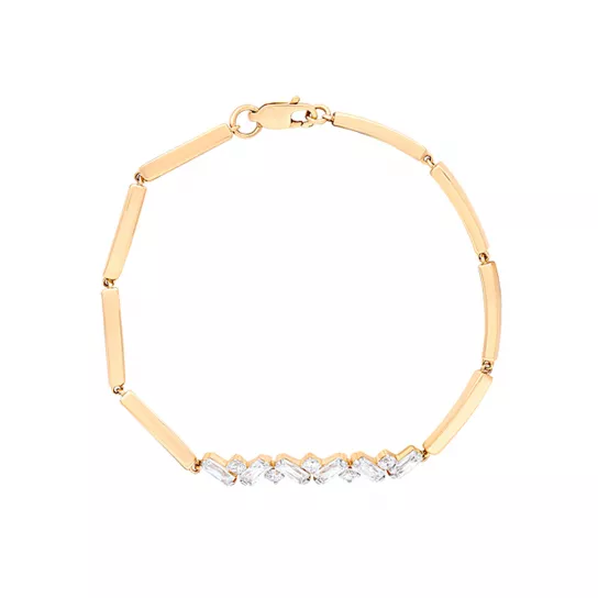 Браслет с фианитом из золота