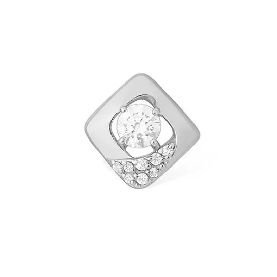 Подвеска с фианитом из серебра