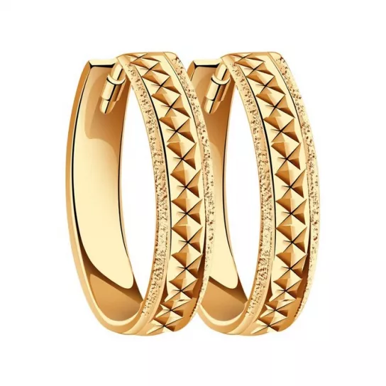 Серьги-конго из золота