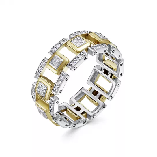 Кольцо с бриллиантами из золота