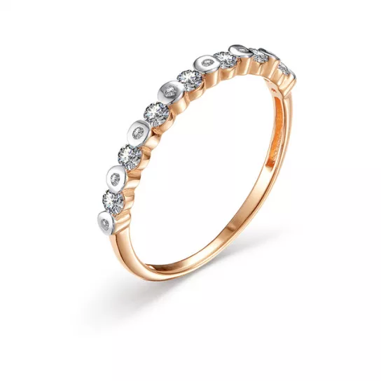 Кольцо с фианитом из золота