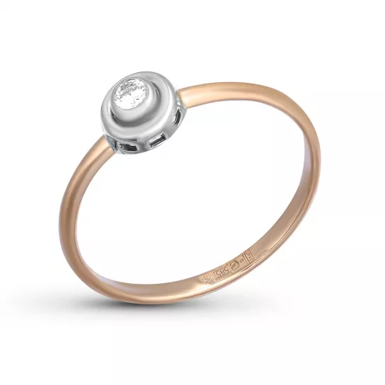 Кольцо с бриллиантами из золота