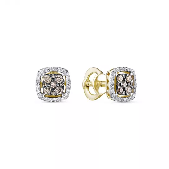 Пусеты с бриллиантами из золота