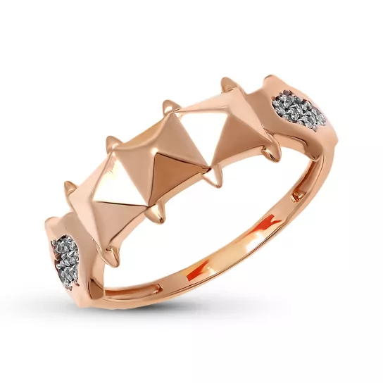 Кольцо с фианитом из золота