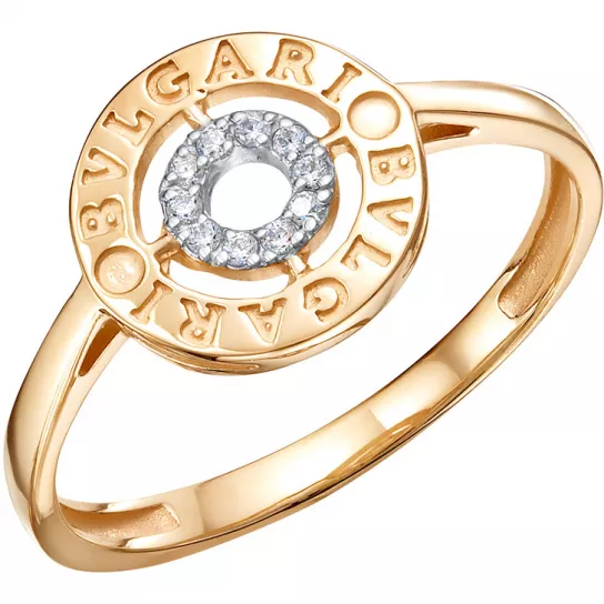 Кольцо с фианитом из золота