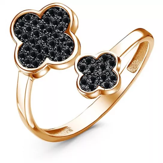 Кольцо с фианитом из золота