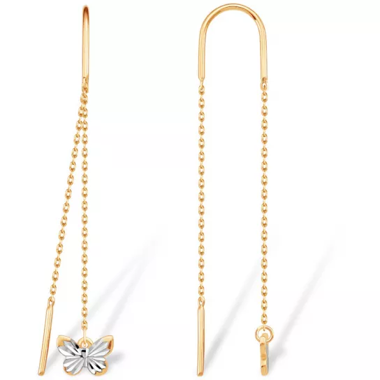 Серьги-продевки из золота