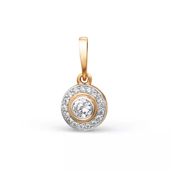 Подвеска с фианитом из золота