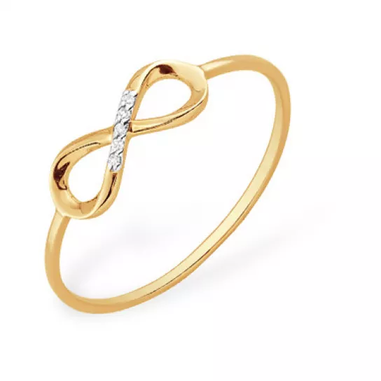 Кольцо с бриллиантами из золота