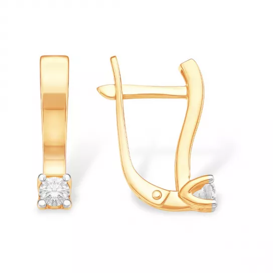 Серьги с бриллиантами из золота