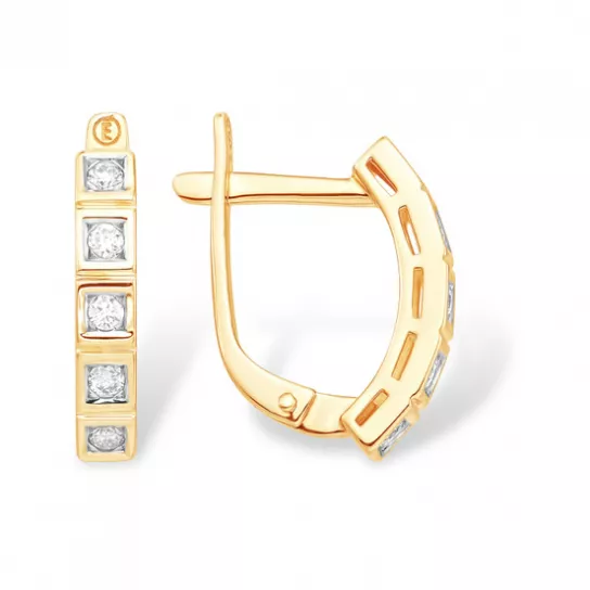 Серьги с бриллиантами из золота