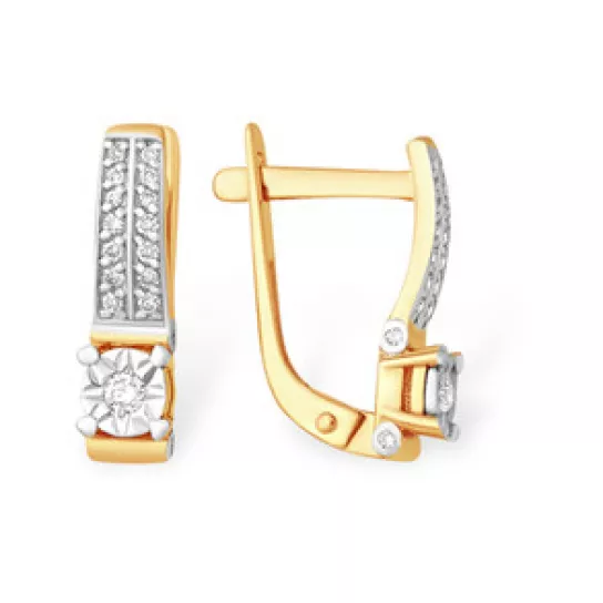 Серьги с бриллиантами из золота