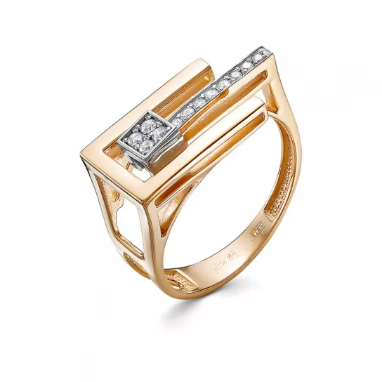 Кольцо с бриллиантами из золота