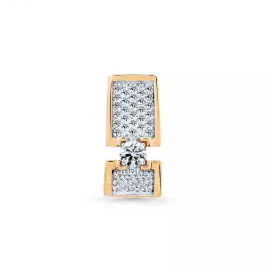 Подвеска с фианитом из золота