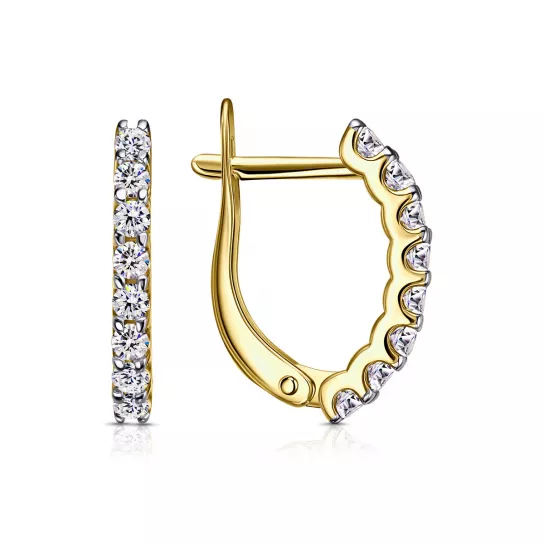 Серьги с бриллиантами из золота