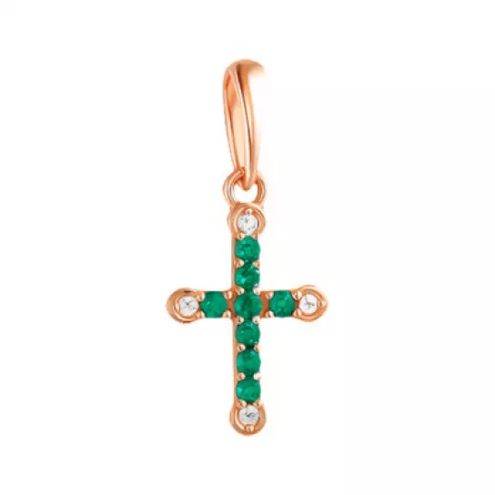 Подвеска с фианитом из золота