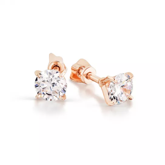 Пусеты с фианитом из золота