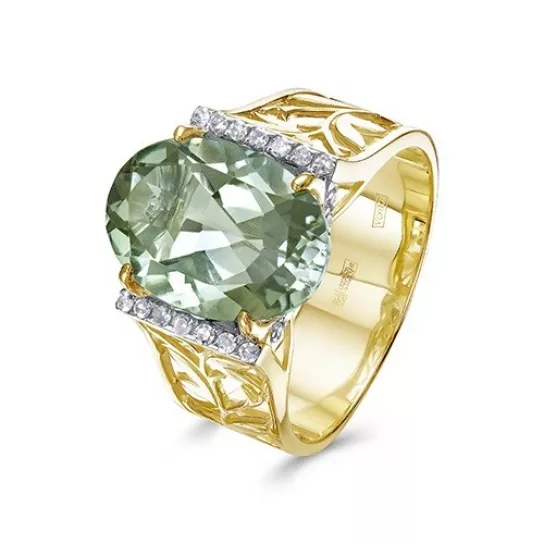 Кольцо с бриллиантами из золота