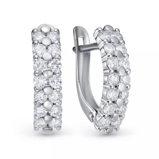 Серьги с бриллиантами с бриллиантом из золота