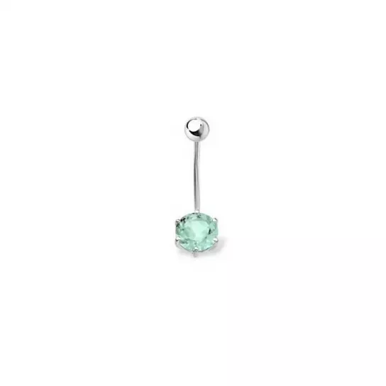 Пирсинг с фианитом из серебра