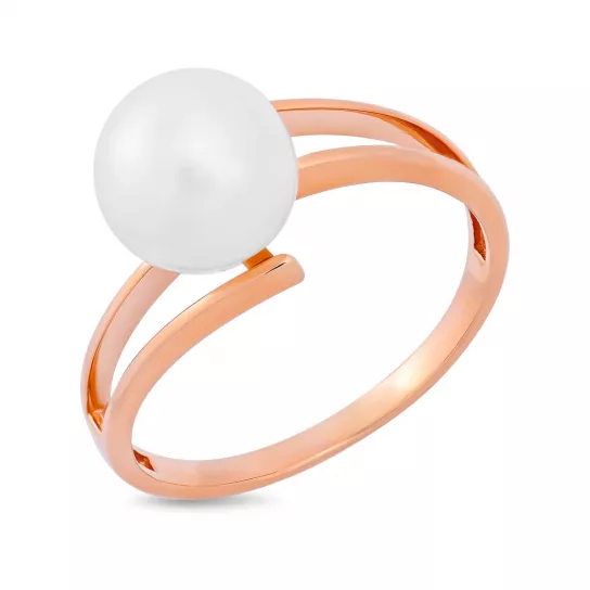 Кольцо с жемчугом из золота