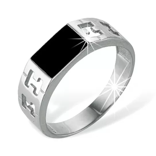 Кольцо-печатка из серебра